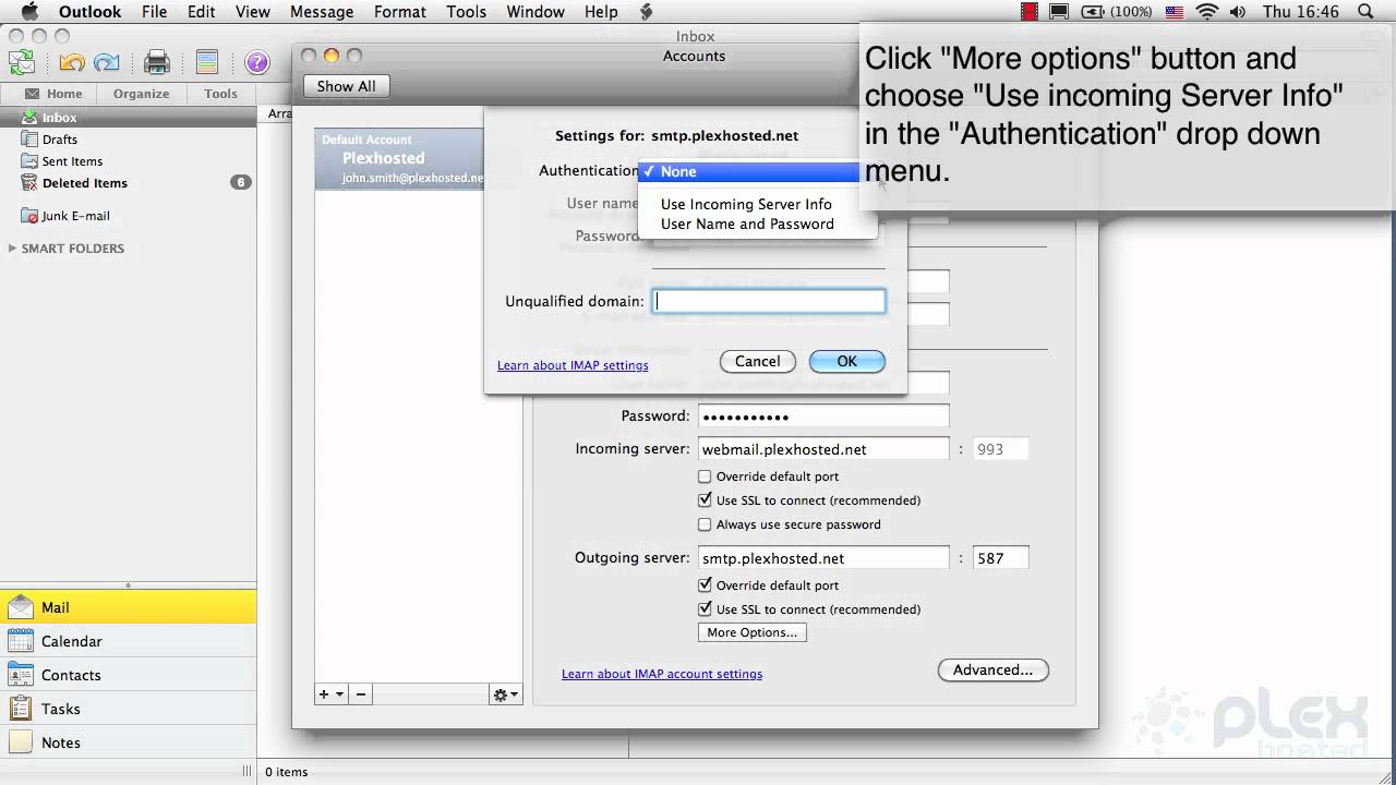 outlook 2011 for mac email setup